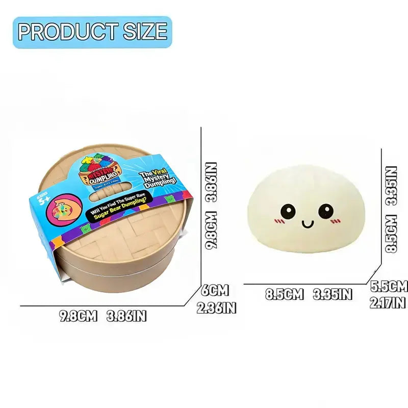Expressive Big Dumpling Squishy - Blind Box, Mysecret Bun Fidget Toy, Soft TPR Material, Stress Relief, Unboxing Surprise,Rare Squishy Random Style per Pack.Valentine'S Day and Easter Gifts, Suitable for Children to Exchange Gifts